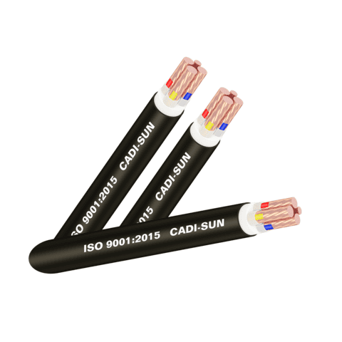 Cáp đồng 4 lõi  bọc cách điện XLPE, vỏ bọc PVC 3x+1x